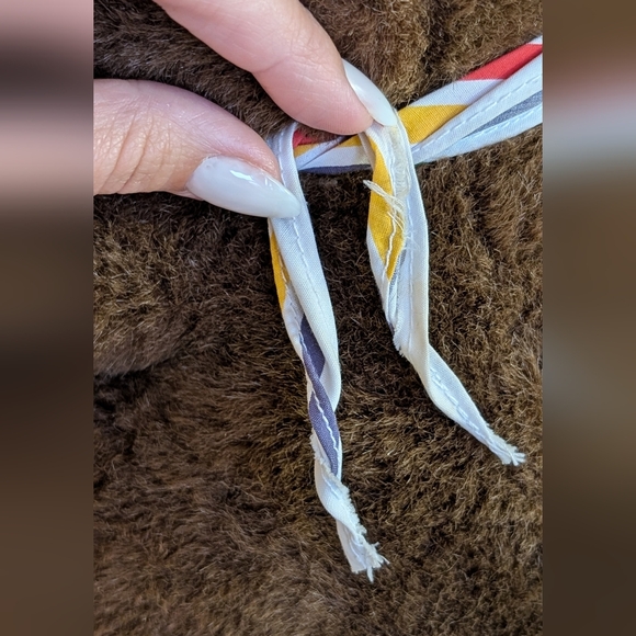 Vintage HBC The Bay Plush Beaver With Bay Stripes Kerchief - Picture 7 of 16